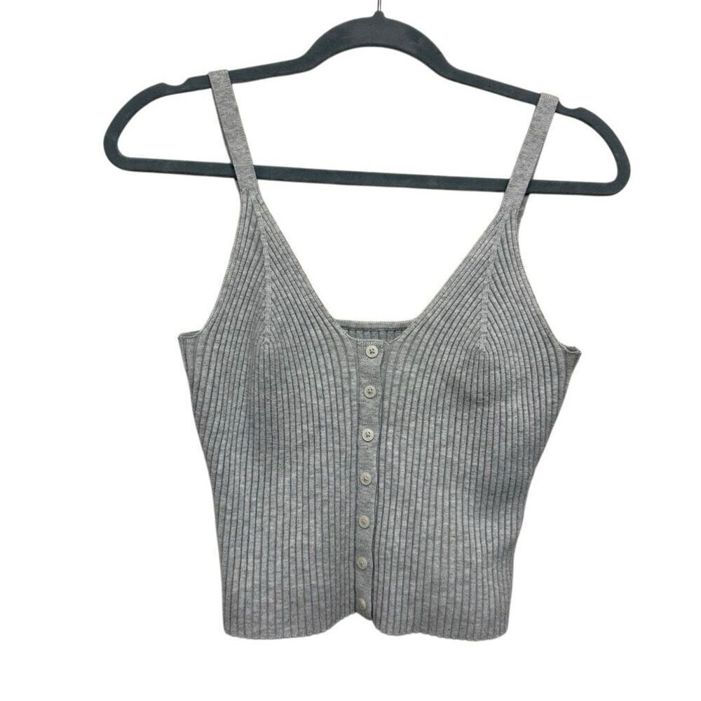 Aerie gray ribbed tank size large